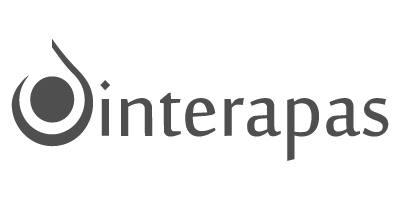 Interapas logo blanco y negro