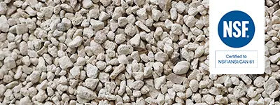 Zeomedia zeolite with NSF recognition
